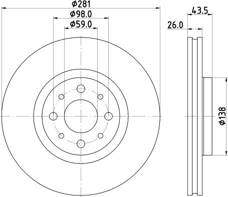 DON PCD23282 - Тормозной диск avtokuzovplus.com.ua