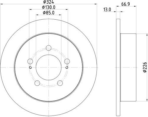 DON PCD23462 - Гальмівний диск autocars.com.ua