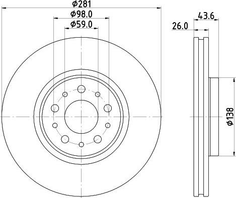 DON PCD23532 - Гальмівний диск autocars.com.ua