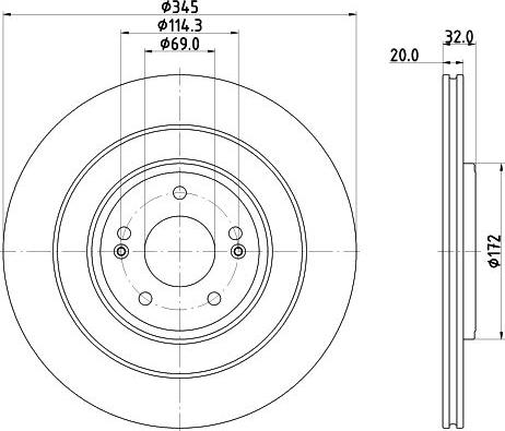 DON PCD23542 - Гальмівний диск autocars.com.ua