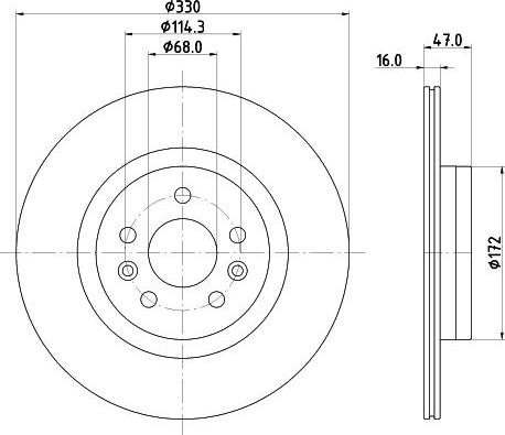 DON PCD23622 - Гальмівний диск autocars.com.ua