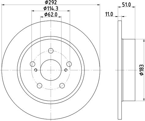 DON PCD23652 - Гальмівний диск autocars.com.ua