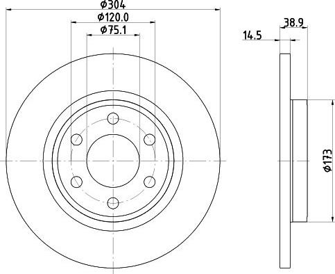 DON PCD23742 - Гальмівний диск autocars.com.ua