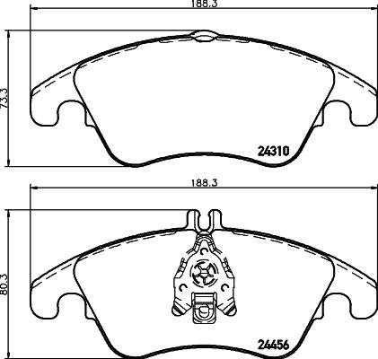 DON PCP1043 - Тормозные колодки, дисковые, комплект autodnr.net