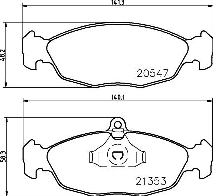 DON PCP1051 - Тормозные колодки, дисковые, комплект avtokuzovplus.com.ua