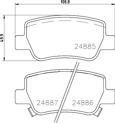 DON PCP1084 - Тормозные колодки, дисковые, комплект avtokuzovplus.com.ua