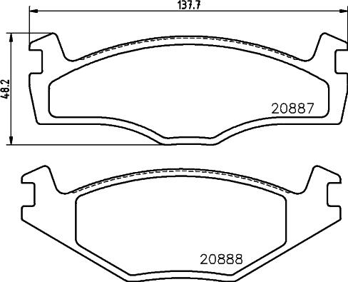 DON PCP1132 - Тормозные колодки, дисковые, комплект avtokuzovplus.com.ua