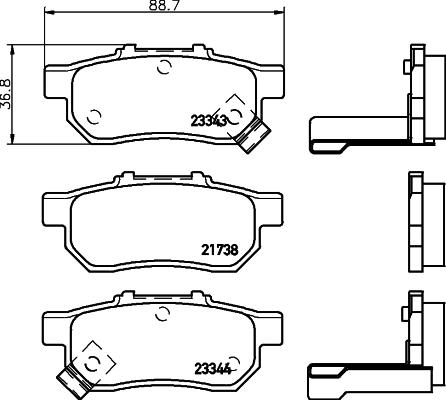 DON PCP1133 - Тормозные колодки, дисковые, комплект autodnr.net