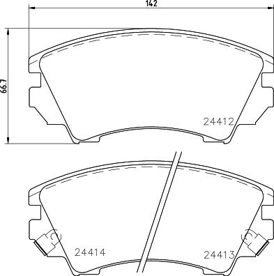 DON PCP1152 - Тормозные колодки, дисковые, комплект autodnr.net