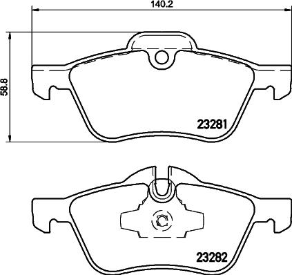 DON PCP1155 - Тормозные колодки, дисковые, комплект avtokuzovplus.com.ua