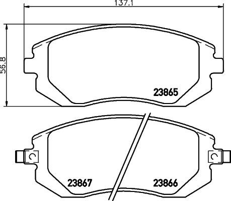 DON PCP1157 - Тормозные колодки, дисковые, комплект avtokuzovplus.com.ua