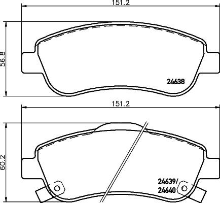 DON PCP1162 - Тормозные колодки, дисковые, комплект autodnr.net