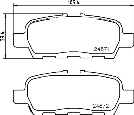 HELLA PAGID 355033491 - Тормозные колодки, дисковые, комплект avtokuzovplus.com.ua