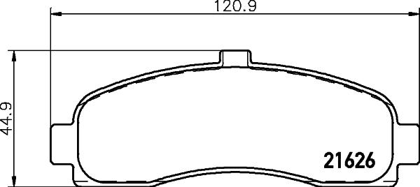 DON PCP1169 - Тормозные колодки, дисковые, комплект avtokuzovplus.com.ua