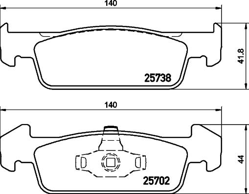 DON PCP1173 - Тормозные колодки, дисковые, комплект avtokuzovplus.com.ua