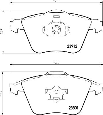 DON PCP1208 - Тормозные колодки, дисковые, комплект avtokuzovplus.com.ua