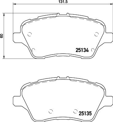 DON PCP1219 - Тормозные колодки, дисковые, комплект avtokuzovplus.com.ua