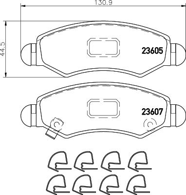 DON PCP1229 - Тормозные колодки, дисковые, комплект avtokuzovplus.com.ua