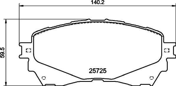 DON PCP1263 - Тормозные колодки, дисковые, комплект avtokuzovplus.com.ua