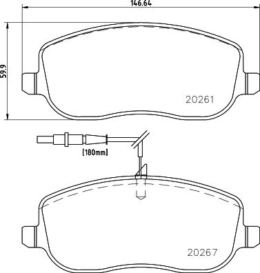 DON PCP1264 - Тормозные колодки, дисковые, комплект autodnr.net