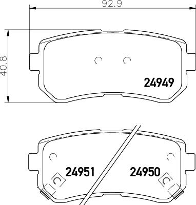 DON PCP1271 - Тормозные колодки, дисковые, комплект avtokuzovplus.com.ua