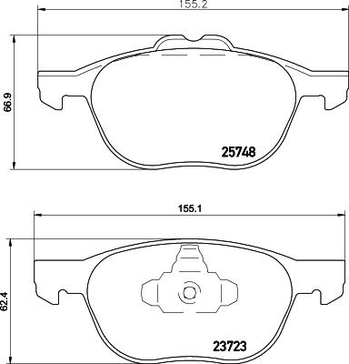 DON PCP1290 - Гальмівні колодки, дискові гальма autocars.com.ua