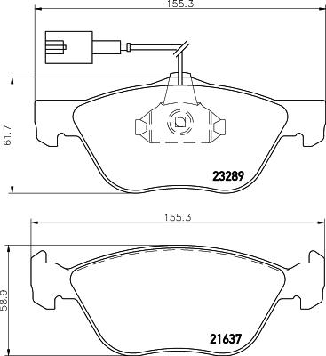 DON PCP1325 - Тормозные колодки, дисковые, комплект avtokuzovplus.com.ua