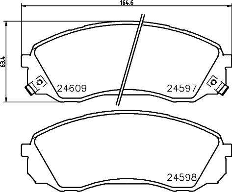 DON PCP1341 - Тормозные колодки, дисковые, комплект avtokuzovplus.com.ua