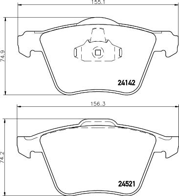 DON PCP1377 - Тормозные колодки, дисковые, комплект avtokuzovplus.com.ua