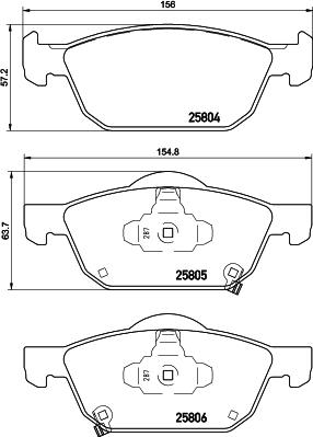 DON PCP1394 - Тормозные колодки, дисковые, комплект avtokuzovplus.com.ua