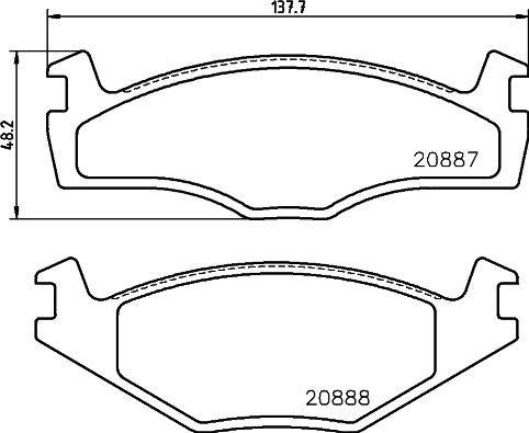 DON PCP1425 - Тормозные колодки, дисковые, комплект avtokuzovplus.com.ua