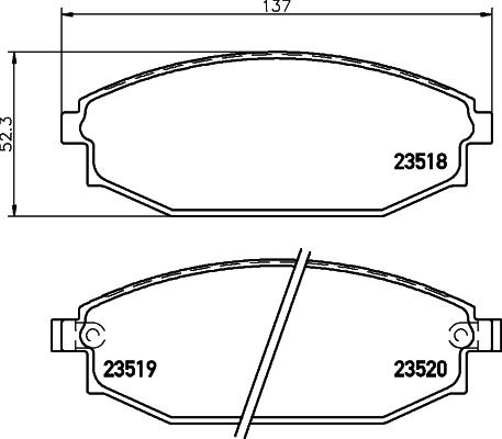 DON PCP1470 - Тормозные колодки, дисковые, комплект avtokuzovplus.com.ua