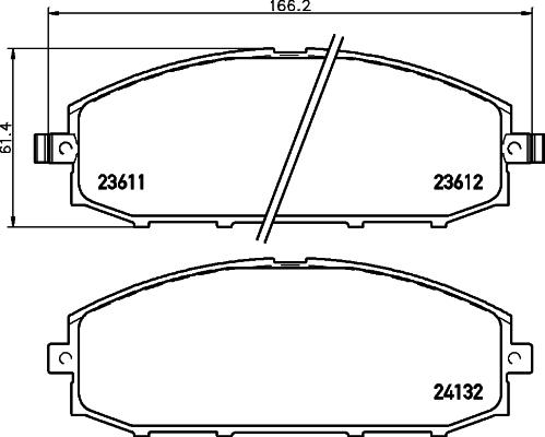 DON PCP1472 - Тормозные колодки, дисковые, комплект avtokuzovplus.com.ua