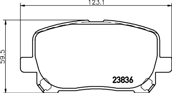 DON PCP1508 - Тормозные колодки, дисковые, комплект avtokuzovplus.com.ua