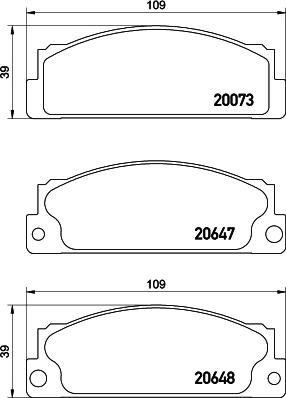 DON PCP1534 - Тормозные колодки, дисковые, комплект avtokuzovplus.com.ua