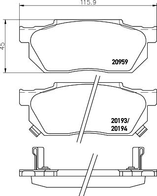 DON PCP1536 - Гальмівні колодки, дискові гальма autocars.com.ua