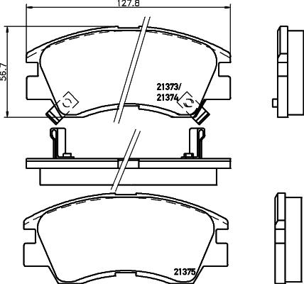 DON PCP1542 - Тормозные колодки, дисковые, комплект autodnr.net