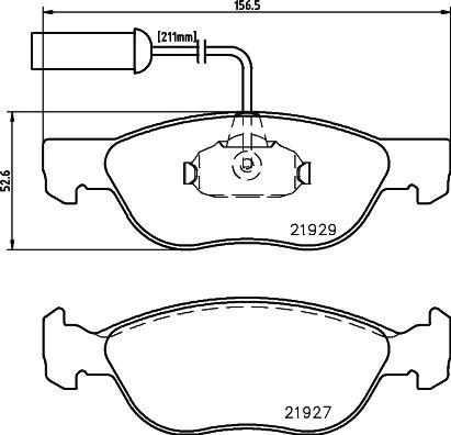 DON PCP1543 - Тормозные колодки, дисковые, комплект avtokuzovplus.com.ua