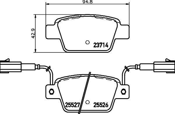 DON PCP1552 - Тормозные колодки, дисковые, комплект autodnr.net