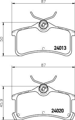 DON PCP1555 - Тормозные колодки, дисковые, комплект avtokuzovplus.com.ua