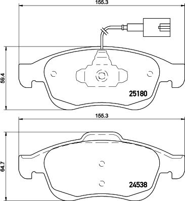 DON PCP1571 - Гальмівні колодки, дискові гальма autocars.com.ua