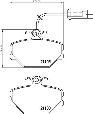 DON PCP1583 - Тормозные колодки, дисковые, комплект avtokuzovplus.com.ua