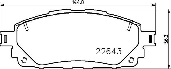 DON PCP1611 - Тормозные колодки, дисковые, комплект avtokuzovplus.com.ua