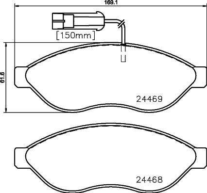 DON PCP1639 - Тормозные колодки, дисковые, комплект avtokuzovplus.com.ua