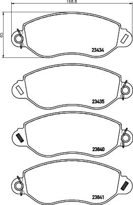 DON PCP1642 - Тормозные колодки, дисковые, комплект avtokuzovplus.com.ua