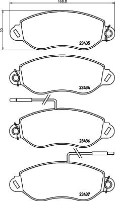 DON PCP1702 - Тормозные колодки, дисковые, комплект avtokuzovplus.com.ua