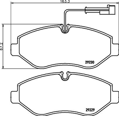 DON PCP1714 - Тормозные колодки, дисковые, комплект avtokuzovplus.com.ua