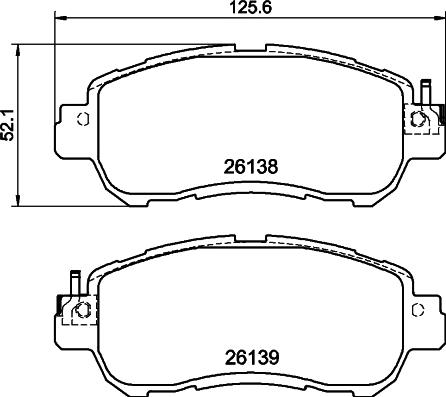 DON PCP1826 - Тормозные колодки, дисковые, комплект avtokuzovplus.com.ua