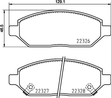 DON PCP1891 - Тормозные колодки, дисковые, комплект avtokuzovplus.com.ua