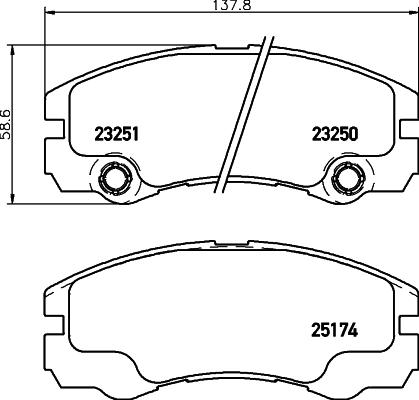 DON PCP1922 - Тормозные колодки, дисковые, комплект avtokuzovplus.com.ua